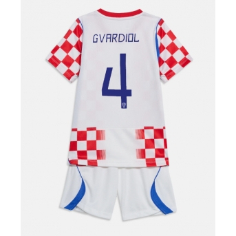 Billige Fotballdrakt Kroatia Josko Gvardiol #4 Replika Hjemmedraktsett Barn VM 2026 Kortermet (med bukser)